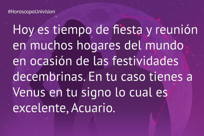 Acuario 25 de diciembre de 2019