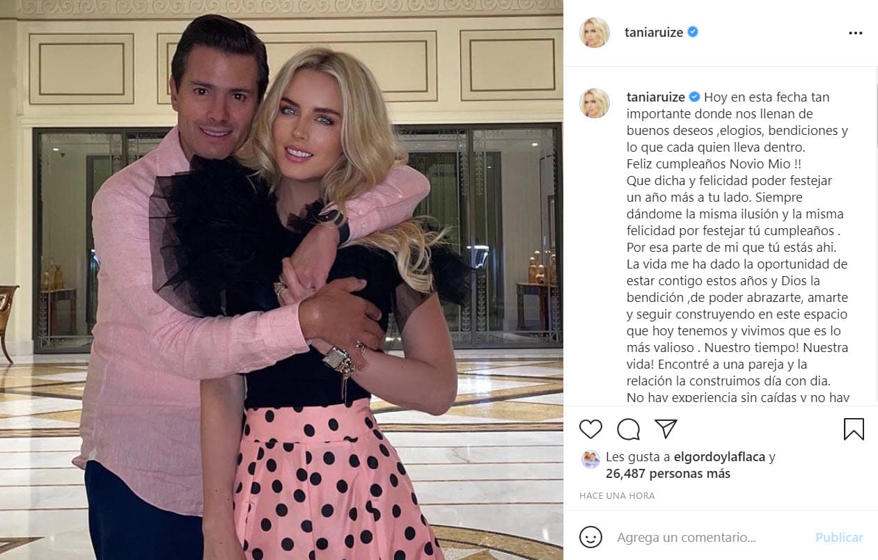 "Hoy en esta fecha tan importante donde nos llenan de buenos deseos, elogios, bendiciones y lo que cada quien lleva dentro.
<b> ¡Feliz cumpleaños novio mío!</b>", escribió al inicio la modelo en Instagram.
<br>