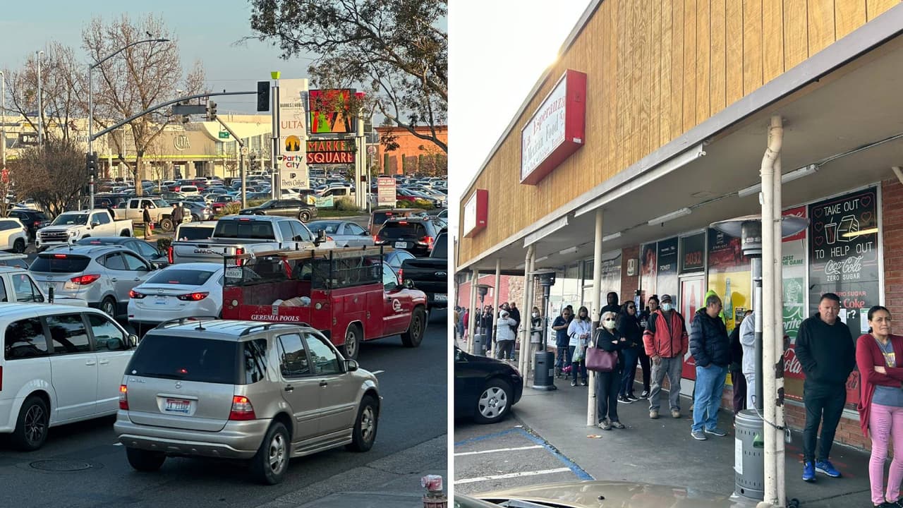 Víspera de Nochebuena genera congestionamientos y largas filas en Sacramento