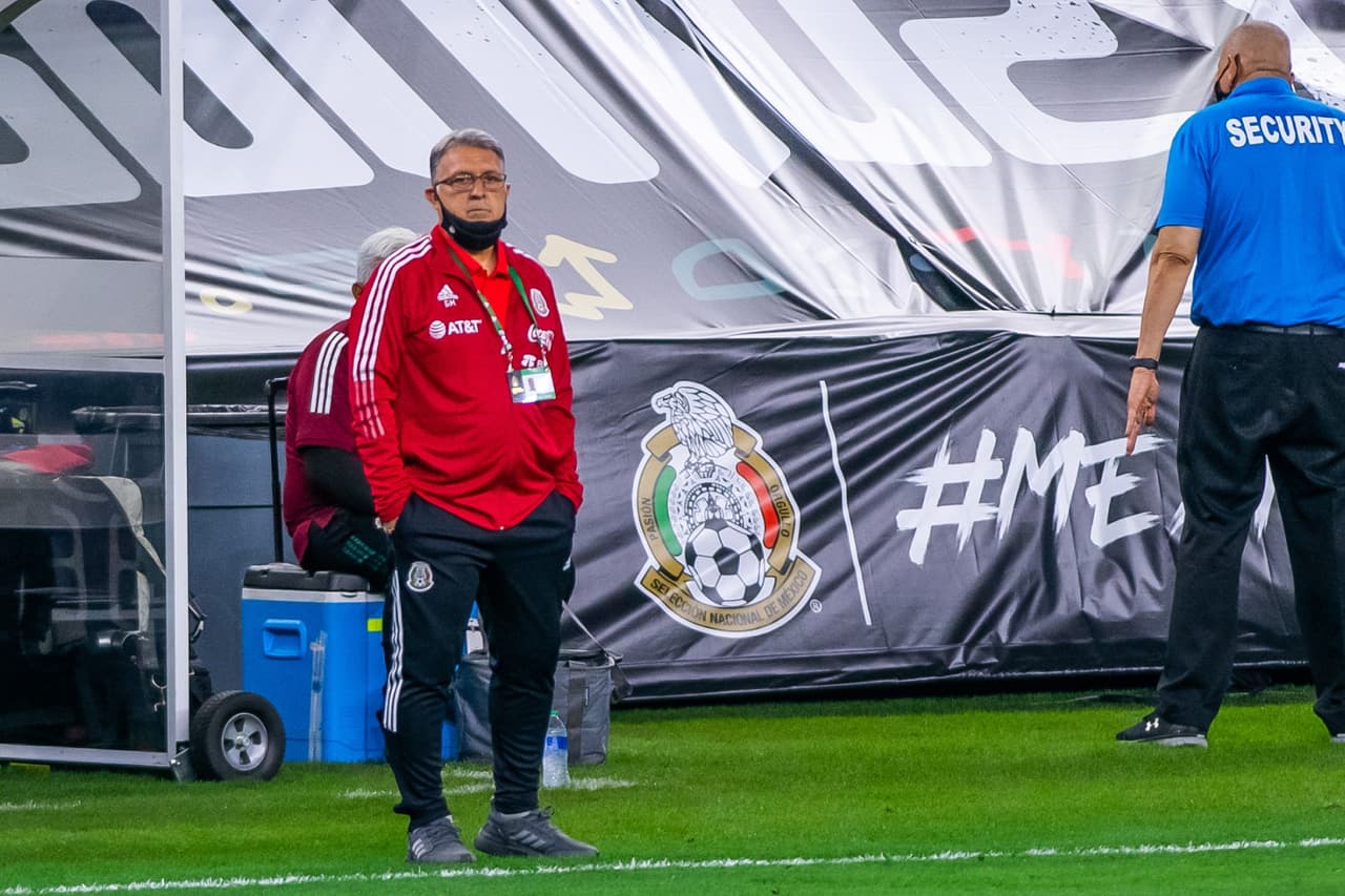 Gerardo Martino Mexico head Coach during the friendly game Mexico vs Iceland, prior to the final four of the Concacaf Nations League, at the AT-T Stadium, on May 29, 2021. 
<br>
<br> Gerardo Martinez Director Tecnico de Mexico durante el partido amistoso Mexico vs Islandia, previo al final four de la Liga de Naciones de la Concacaf, en el Estadio AT-T, el 29 de mayo de 2021.