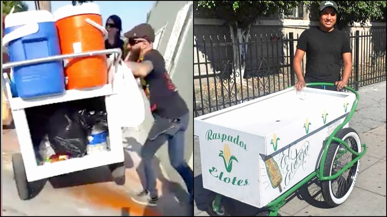 El elotero agredido por un transeúnte recibe un nuevo carrito para sus ventas