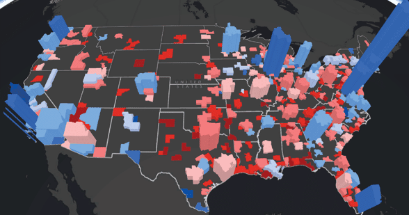 El peso del voto de las ciudades se ve en estos mapas