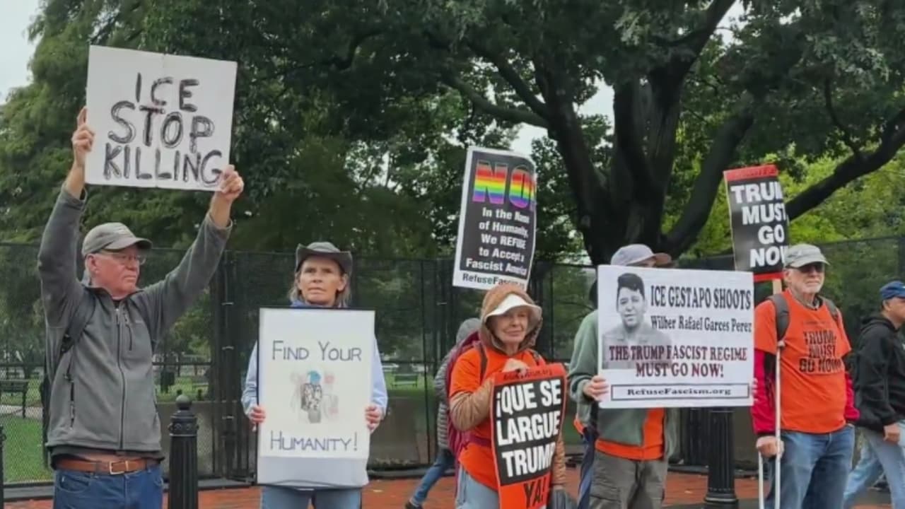 Protestas en Washington DC contra la violencia en operativos de ICE; legisladores reciben a familias de las víctimas