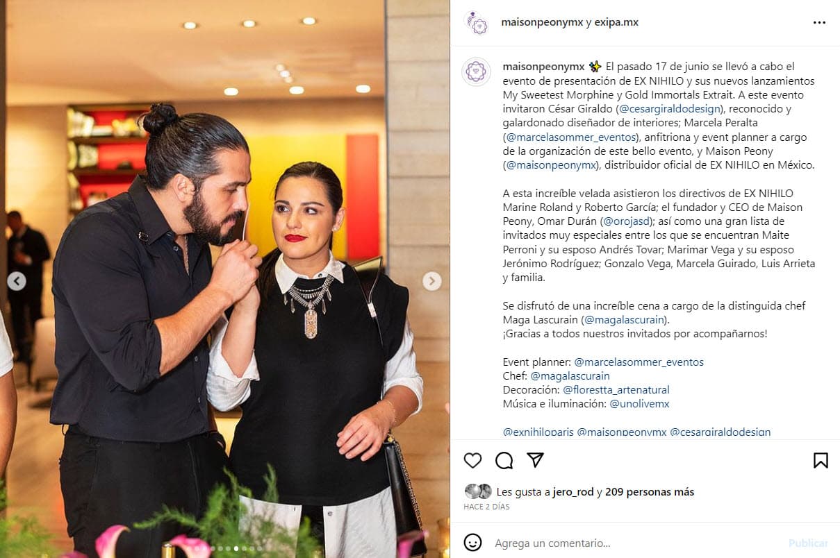 Maite Perroni y su esposo Andrés Tovar.