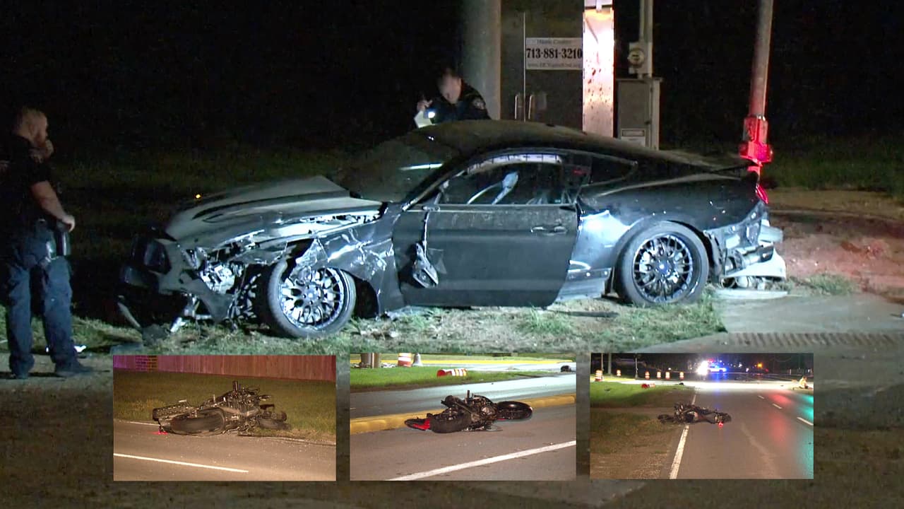 Tres motociclistas están graves tras ser embestidos por un vehículo al noroeste de Houston