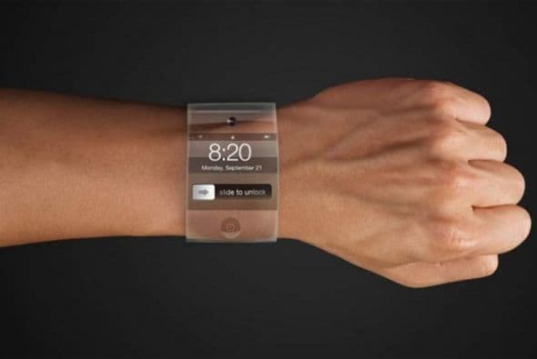 APPLE iWATCH - Una de las principales características de las que se ha hablado sobre el iWatch es la inclusión de una pantalla Retina flexible. Se habla también de la incorporación de diversos sensores para obtener datos de salud como la glucosa en la sangre y hacer registros de sueño.