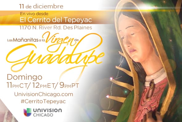 Hoy transmitiremos en vivo Las Mañanitas a la Virgen de Guadalupe desde el Santuario de Des Plaines