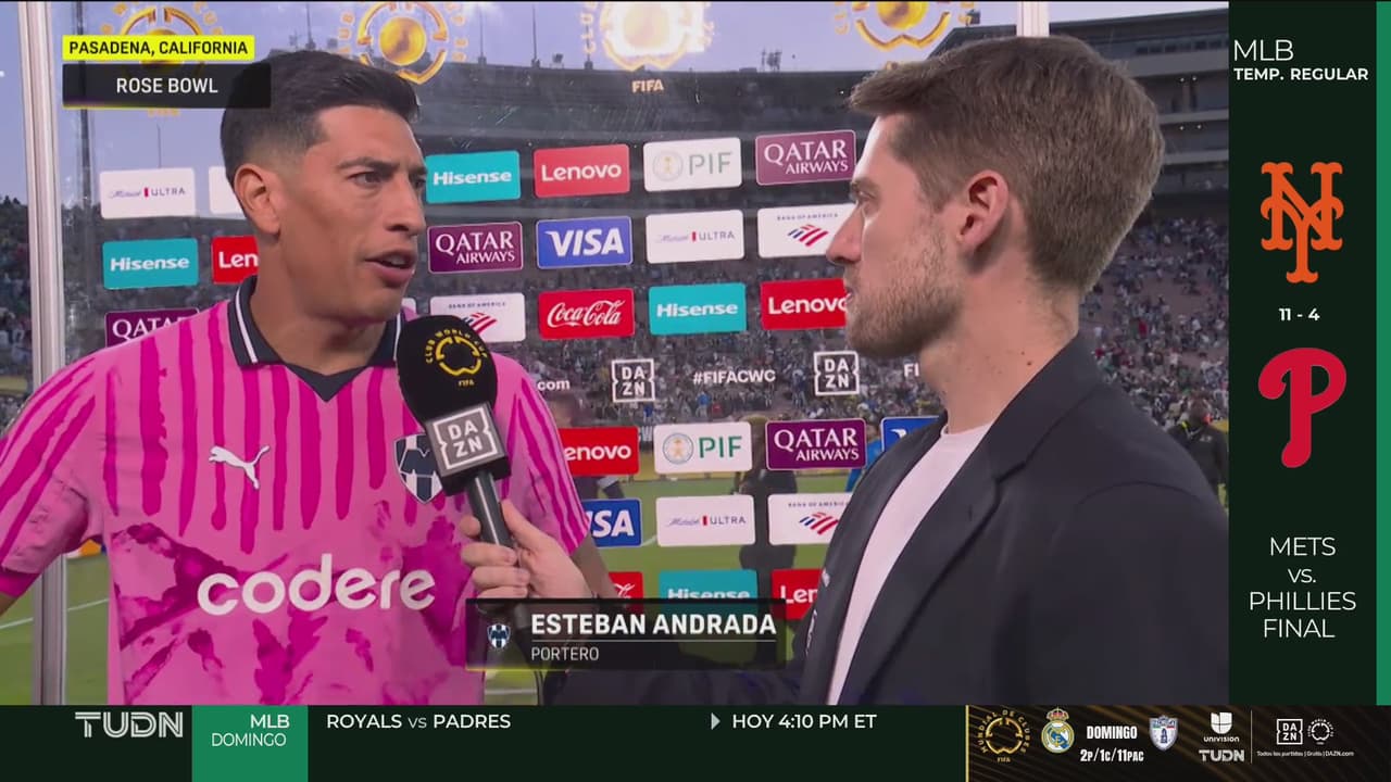 Esteban Andrada lució en el empate de Monterrey ante River Plate