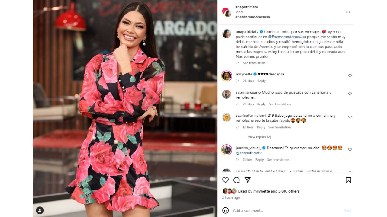 Ana Patricia explicó por qué abandonó Enamorándonos a medio programa.