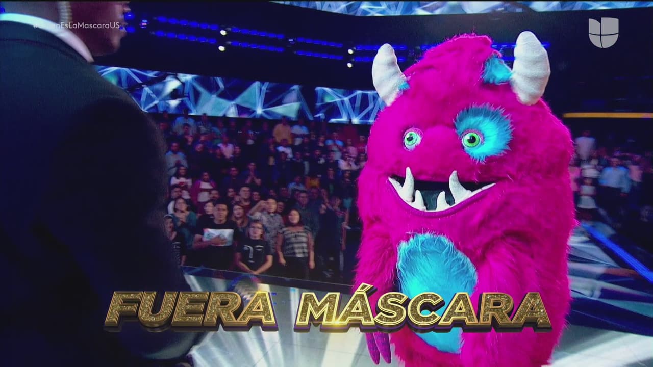 El segundo de la noche en quitarse la máscara fue el tierno Monstruo, quien en varias ocasiones fue salvado por el jurado. Antes de desenmascararlo, los jueces hicieron sus apuestas con el fin de adivinar quién era el rosado peluche. Ellos mencionaron a Angélica Vale, Michelle Rodríguez, Sheyla y Mara Escalante.