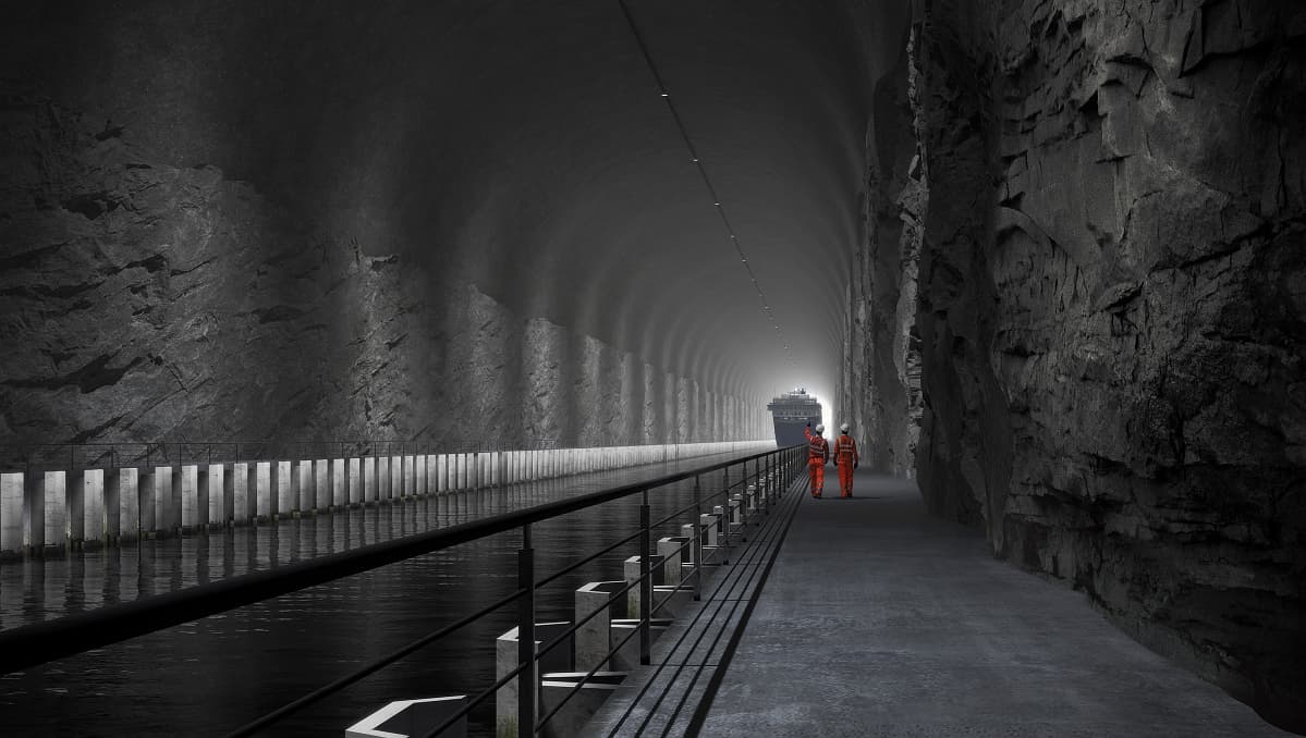 Los trabajos de construcción del túnel fueron anunciados en un comunicado por la 
<a href="https://www.kystverket.no/en/News/work-will-now-begin-on-the-stad-ship-tunnel/" target="_blank">Administración Costera de Noruega. </a>Se espera que atraviese desde el mar de Stadhavet por la península montañosa del mismo nombre, en el noroeste de Noruega, para permitir la navegación por aguas más tranquilas.
<br>