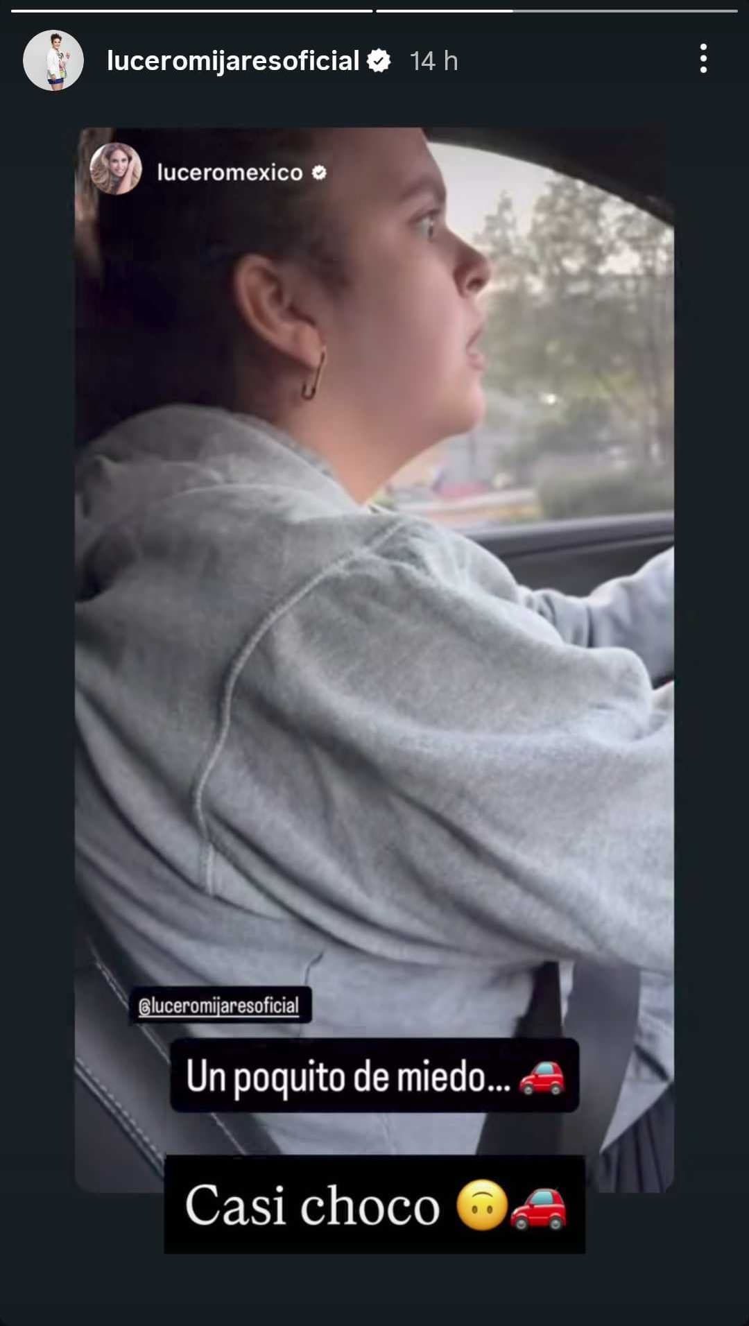 Lucerito Mijares afirma "casi choco".