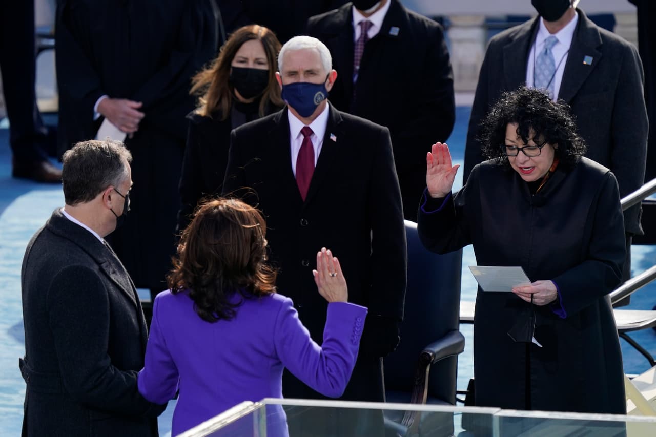 Sonia Sotomayor: la jueza latina del Bronx que tomó juramento a Kamala Harris como vicepresidenta