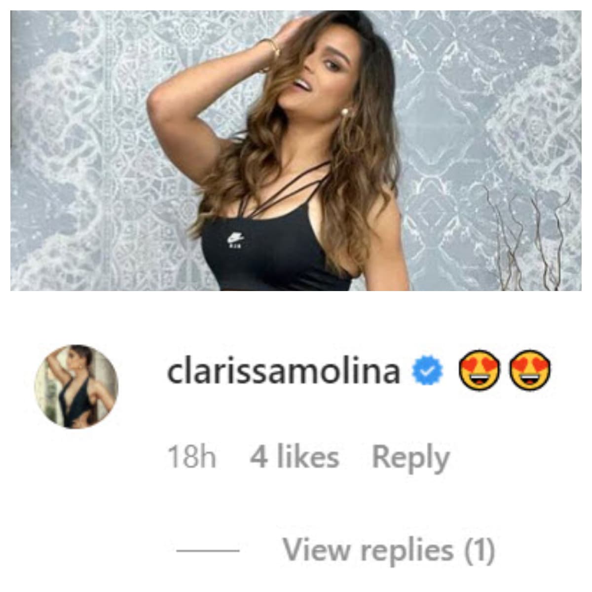 Verla de esa manera provocó reacciones en famosos como Clarissa Molina, quien no ocultó la emoción. 
<br>