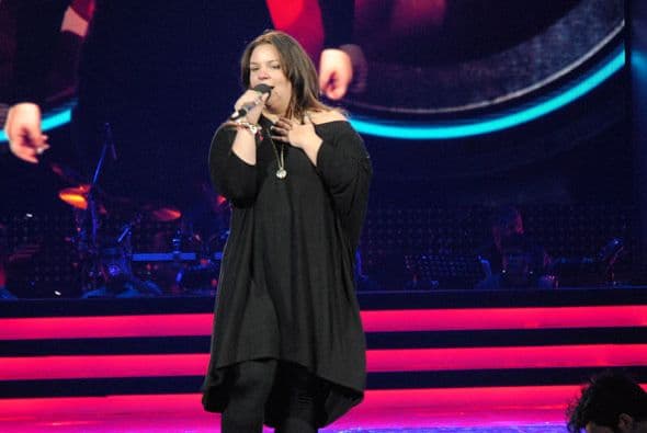 Yazaira ensayó uno de sus temas.