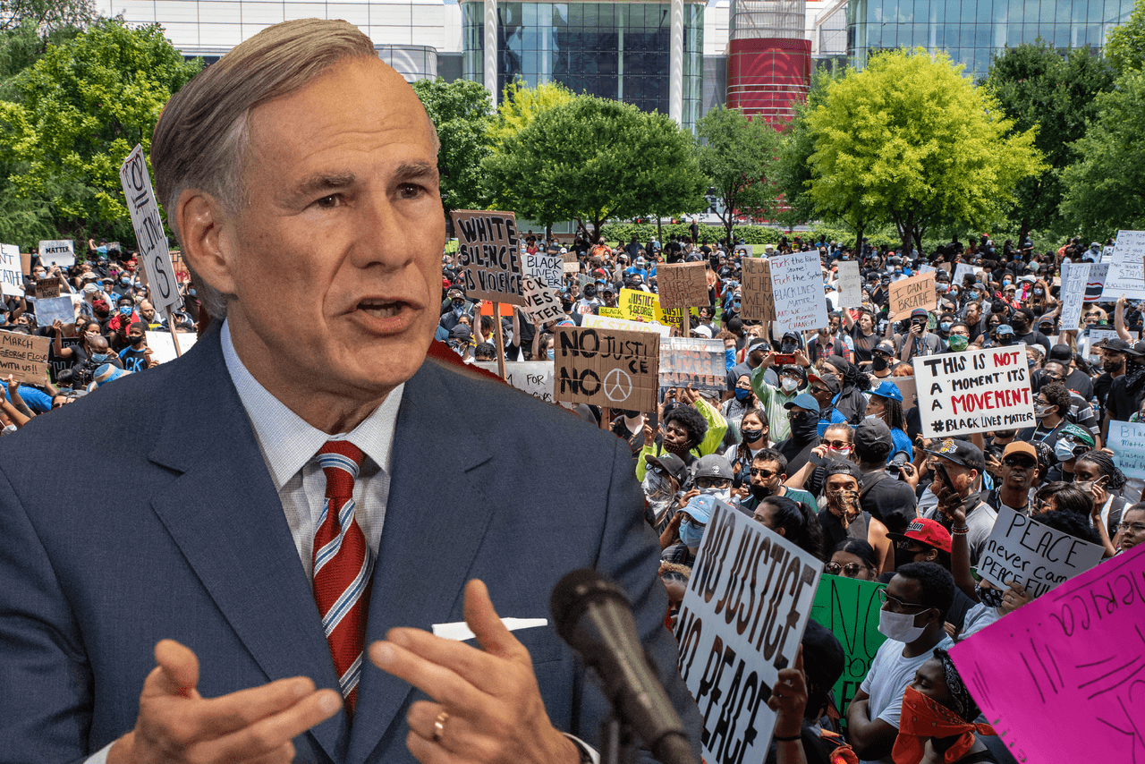 El gobernador Abbott dice que Texas no necesita ayuda militar para detener las protestas