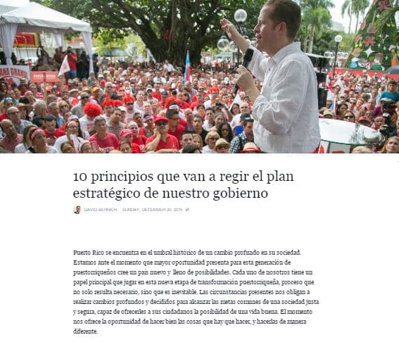 Plan estratégico presentado por David Bernier