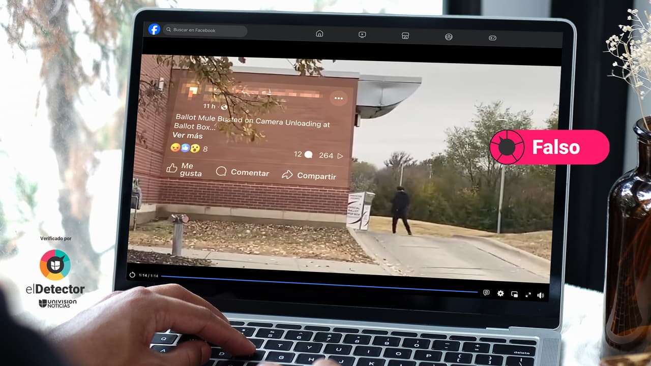 Es falso que ese video muestre a un hombre supuestamente depositando ilegalmente boletas electorales en una urna en Nebraska
