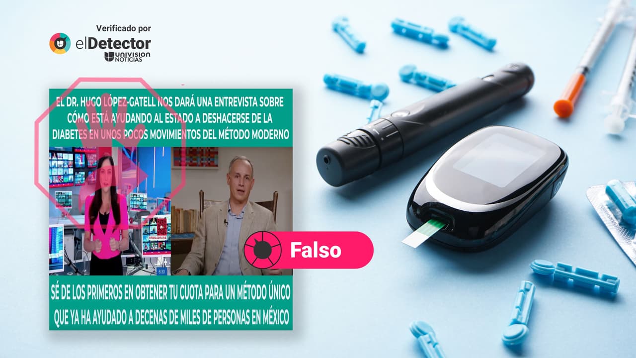 El epidemiólogo mexicano Hugo López-Gatell NO promueve un medicamento para supuestamente curar la diabetes