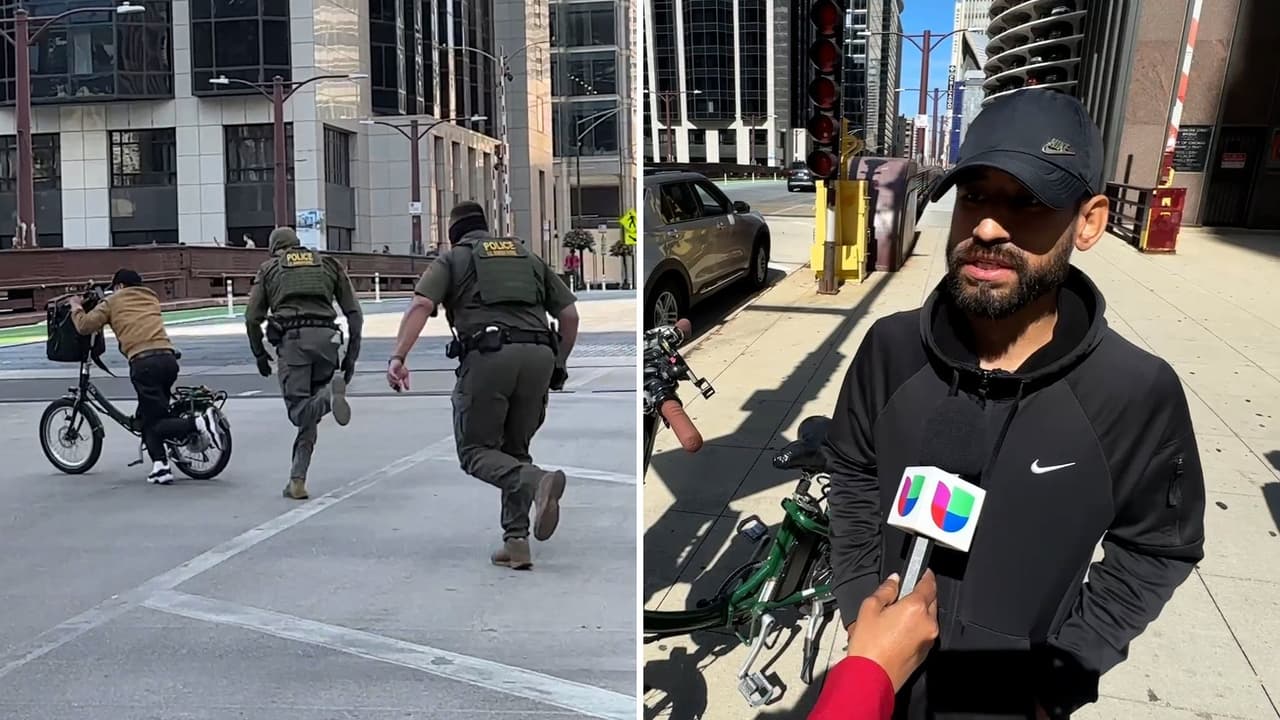 Su huida se volvió viral: habla ciclista que escapó de Patrulla Fronteriza en Chicago