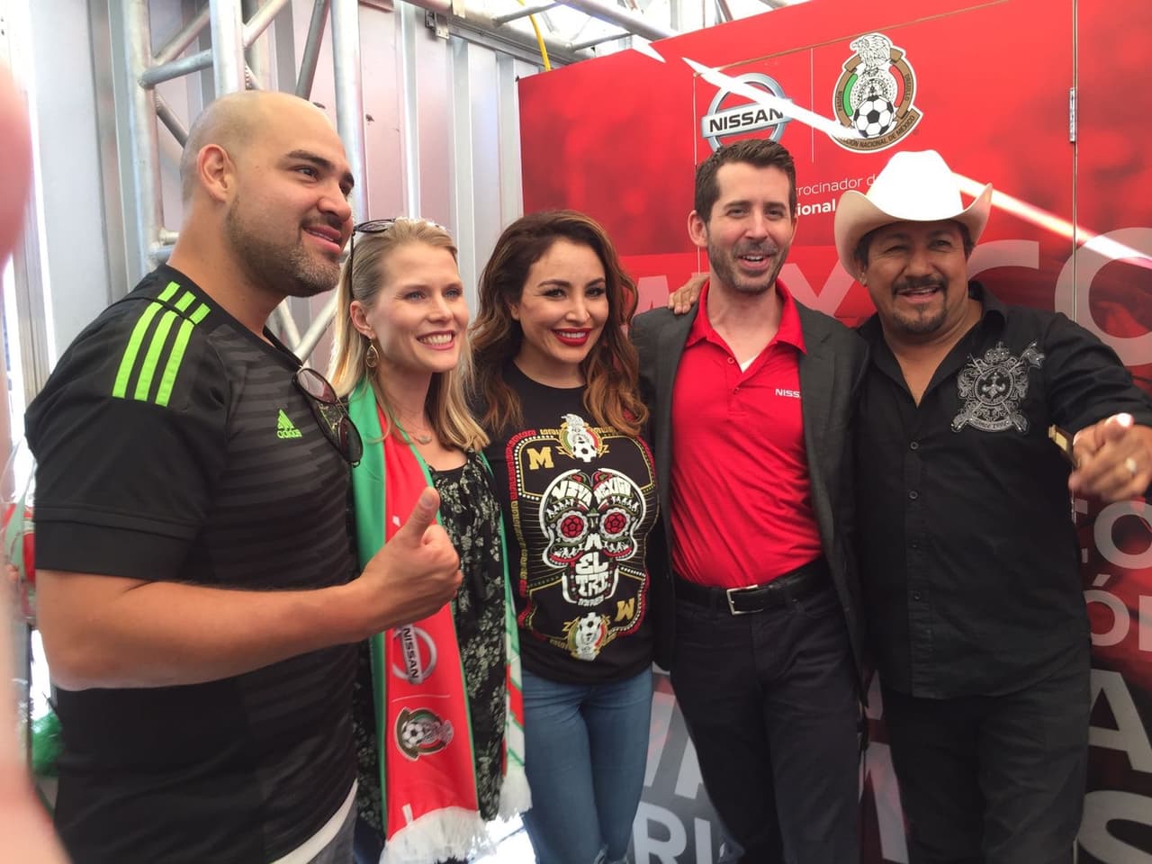 Sesión de fotos antes del partido en Nashville.