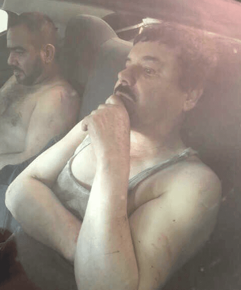 La primera imagen de "El Chapo" Guzmán difundida luego de su arresto