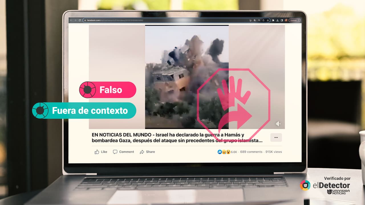 Ese video en el que estalla una edificación en Gaza no muestra un bombardeo reciente de Israel tras el ataque de Hamas