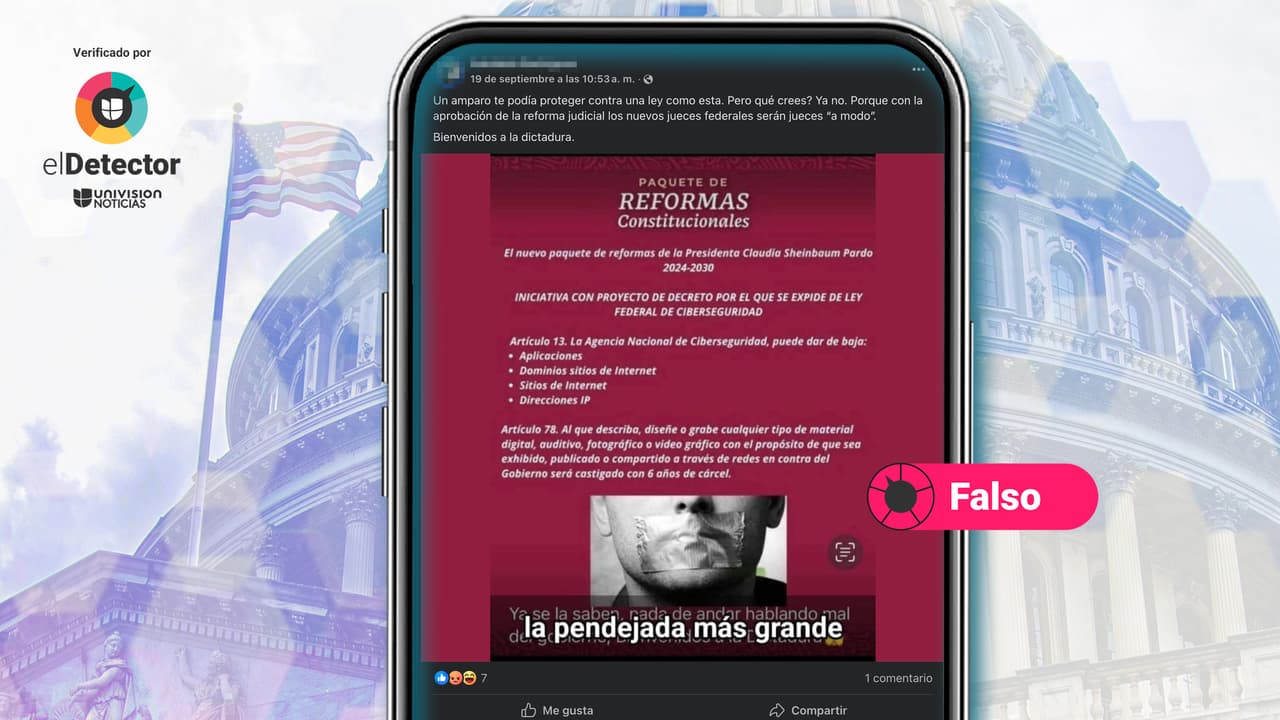 Ese proyecto de “Ley Federal de Ciberseguridad” NO es parte de un paquete de reformas en México ni fue propuesto por Claudia Sheinbaum