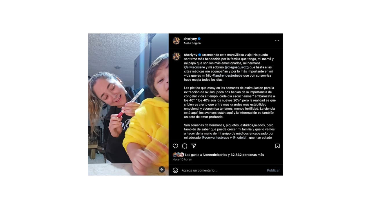 Sherlyn muestra cómo se prepara para la extracción de óvulos.