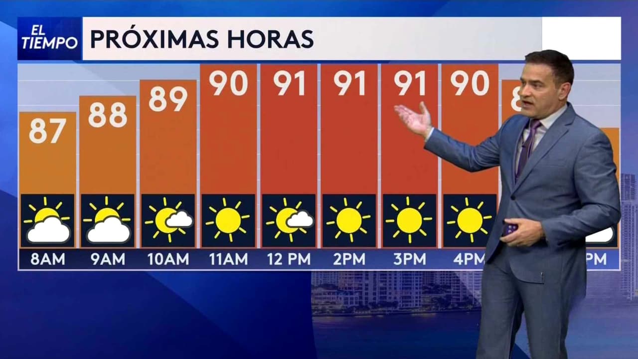 Pronóstico del tiempo hoy en Miami: Día bastante cálido; el termómetro alcanzará 91 °F
