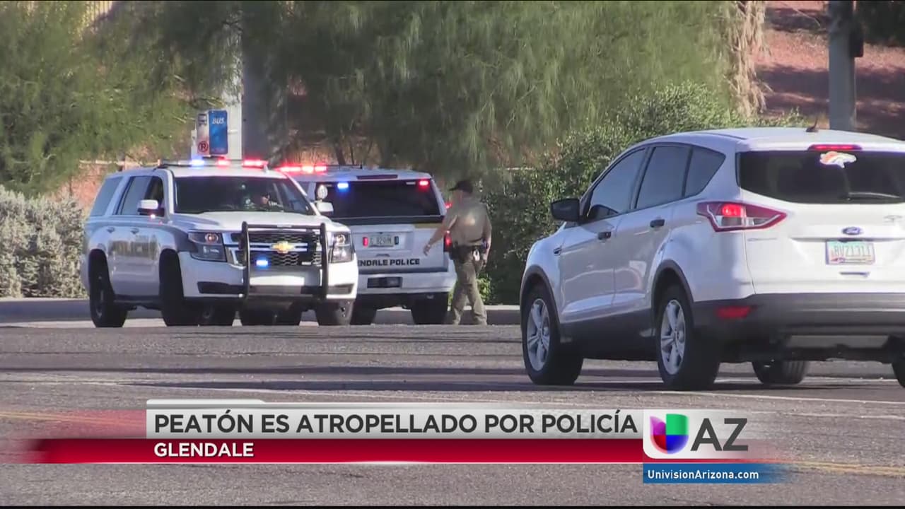 Peatón fue atropellado por un policía en motocicleta en Glendale