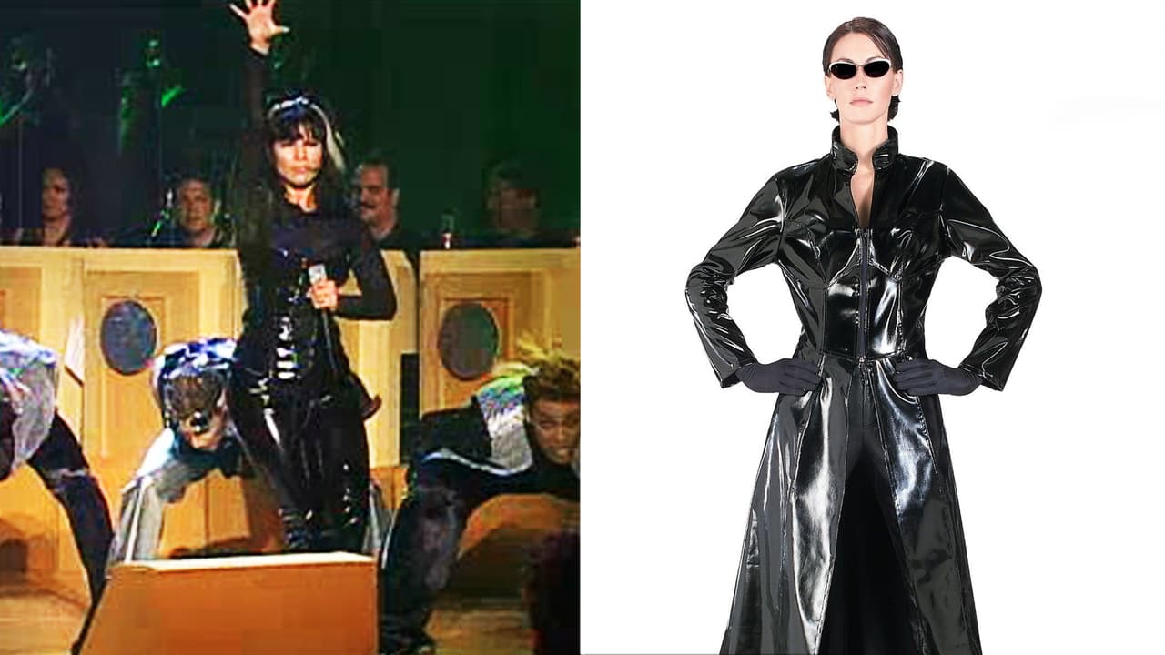 El uso del cuero nos hace acordarnos de Trinity en la película The Matrix.