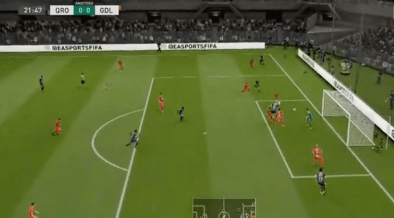 Chivas vence al Querétaro 0-2 con Beltrán en los controles del FIFA 20, sobre Marcel Ruiz.