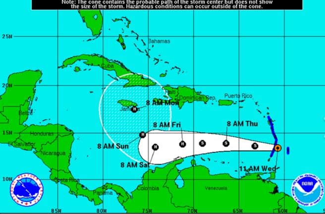 Tormenta tropical Matthew traerá lluvia para Puerto Rico y el Caribe