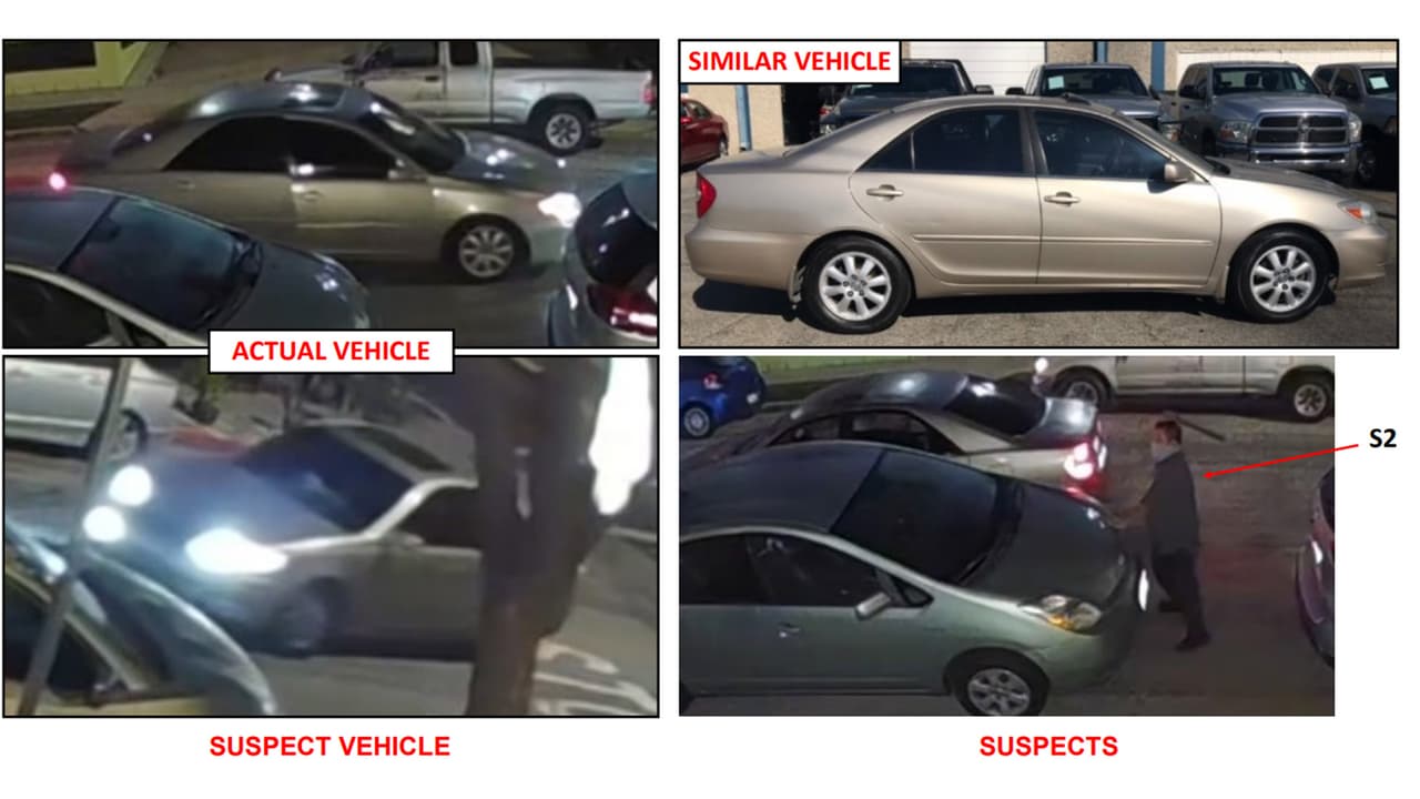 Sospechosos huyeron a bordo de un Toyota Camry dorado, modelo entre 2002 y 2006.