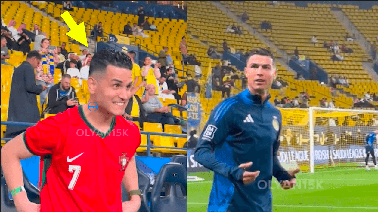 Cristiano Ronaldo le grita a fanático que se ‘parece' a él 