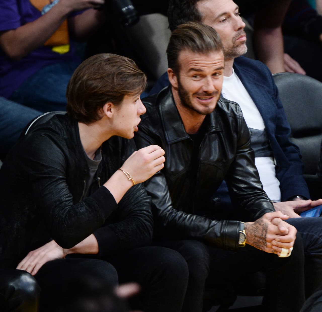 Brooklyn y David Beckham