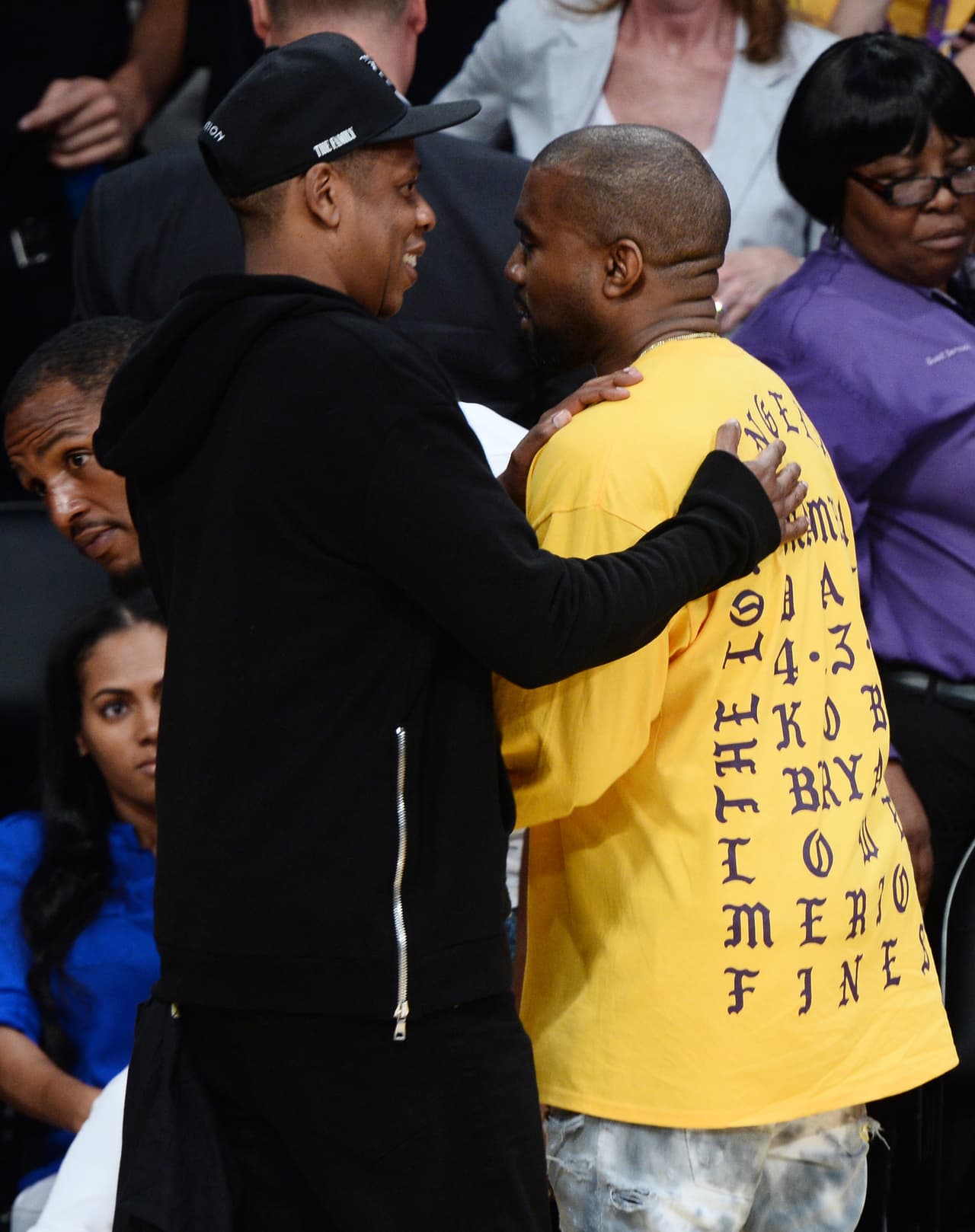 Jay Z llegó a saludar a Kanye