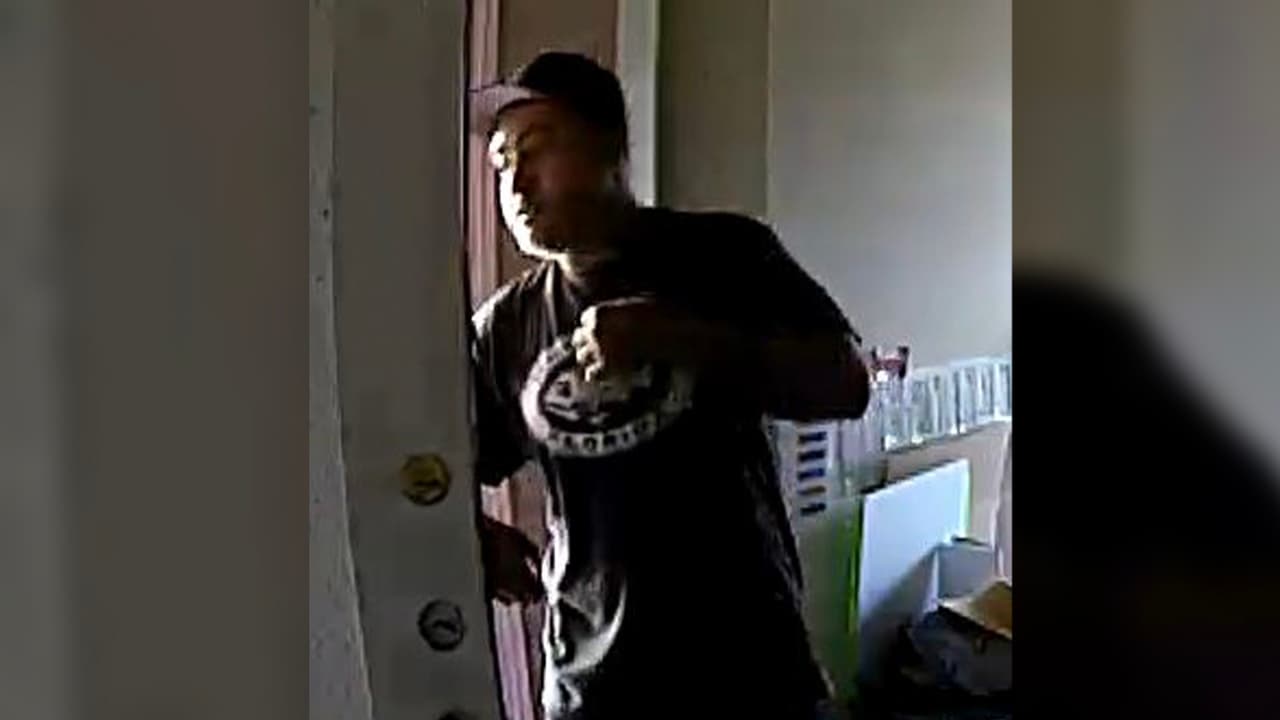 Los desconocidos quedaron grabados en cámaras de seguridad de la casa en la cuadra 7000 de Cook Road en Houston a la que se metieron cuando no había nadie.