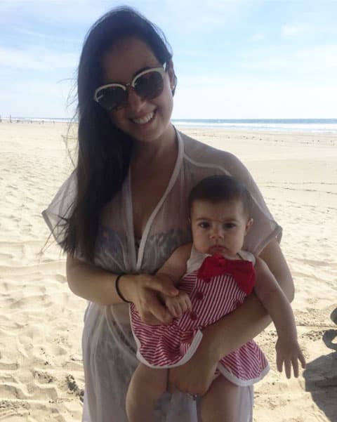 Fátima y su pequeña estuvieron unos días en la playa, donde pudieron experimentar el clima tropical.