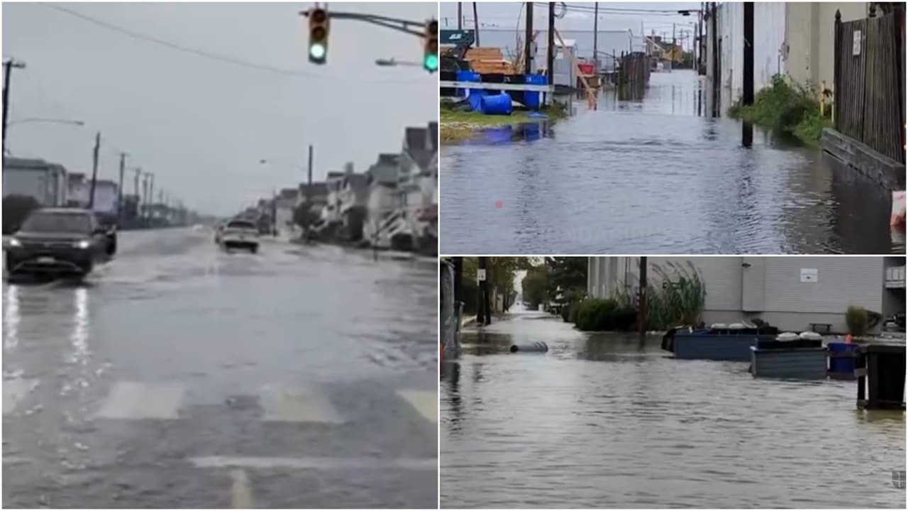 Así están las calles de Nueva Jersey por la tormenta Ophelia