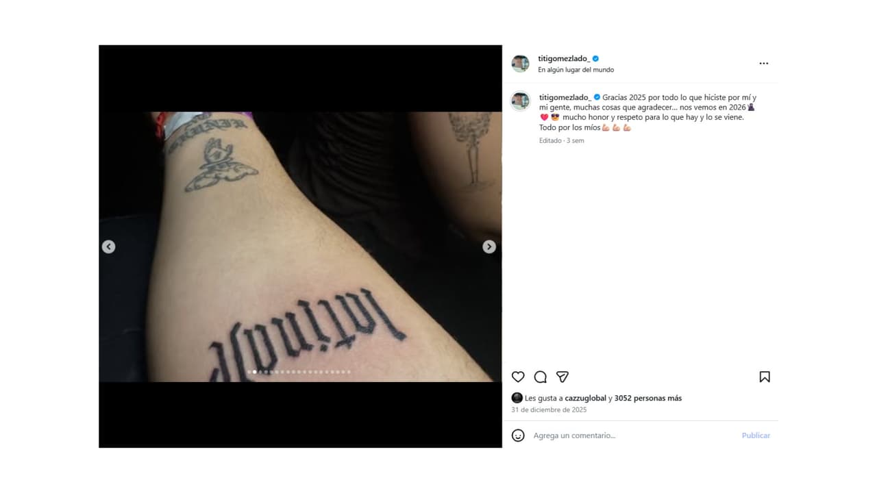 Tito se tatuó la palabra "Latinaje" igual que Cazzu.