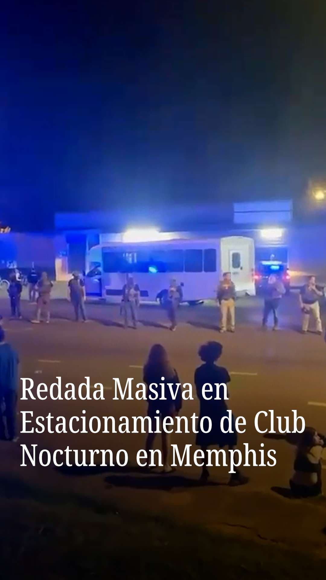 Redada masiva en estacionamiento de club nocturno en Memphis
