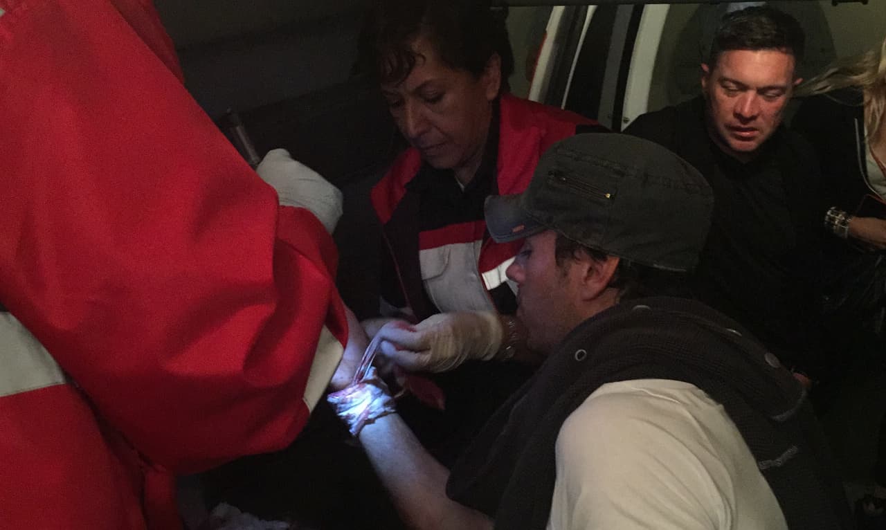 Las labores de primeros auxilios estuvieron a la orden.