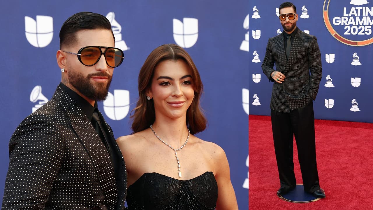 Maluma y su novia en los Latin GRAMMY 2025.
