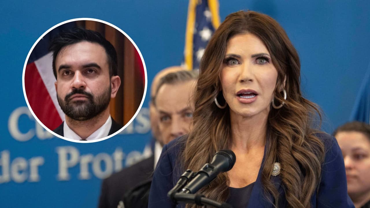 Kristi Noem critica a Mamdani durante su visita a Nueva York: esto es lo que dijo