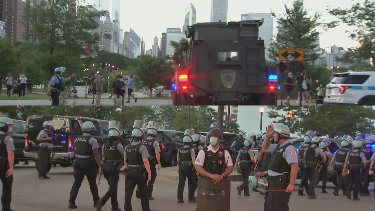 Manifestantes intentan derribar estatua de Cristóbal Colón en Chicago