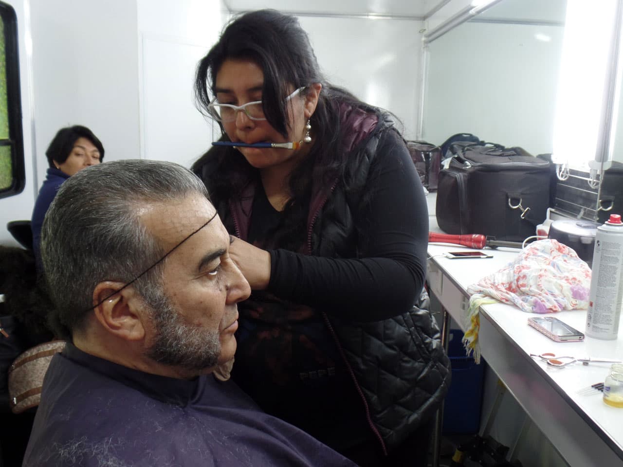 Es un trabajo minucioso, en el que el actor no puede hablar ni moverse.