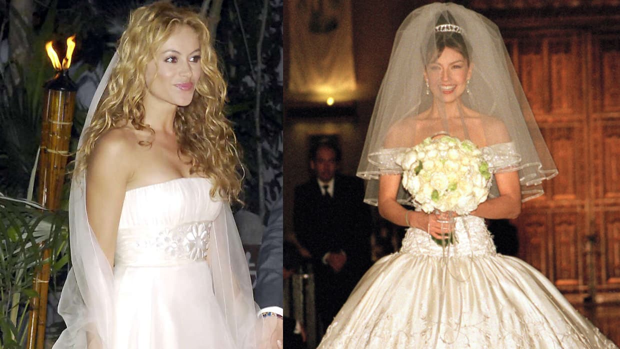 <span class="cms-h3-H3"><b>Sus bodas.</b></span> Ambas ‘echaron la casa por la ventana’ el día de sus bodas. Para Thalía el matrimonio le ha durado 15 años, para Paulina acabó en una dolorosa separación que comenzó en 2012 y concluyó dos años después tras firmar los papeles de divorcio.
<br>