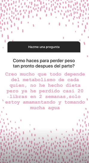 La conductora respondió a preguntas de sus seguidores en Instagram.